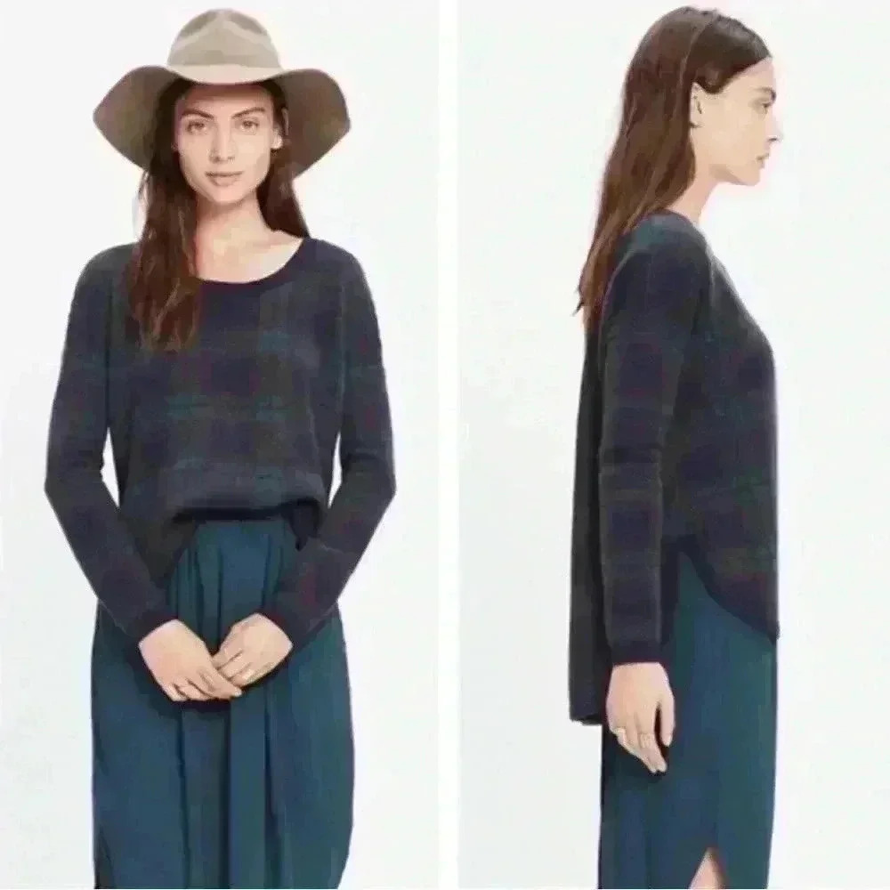 Madewell Plaid Mohair Sweater